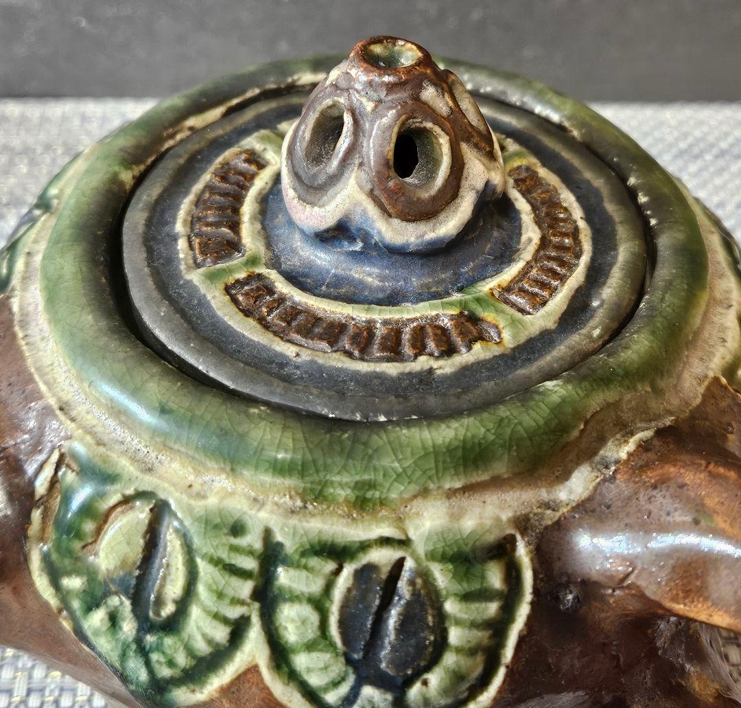 古琉球系 鉄釉 緑釉 青釉 急須 酒次 花入 オブジェ 酒