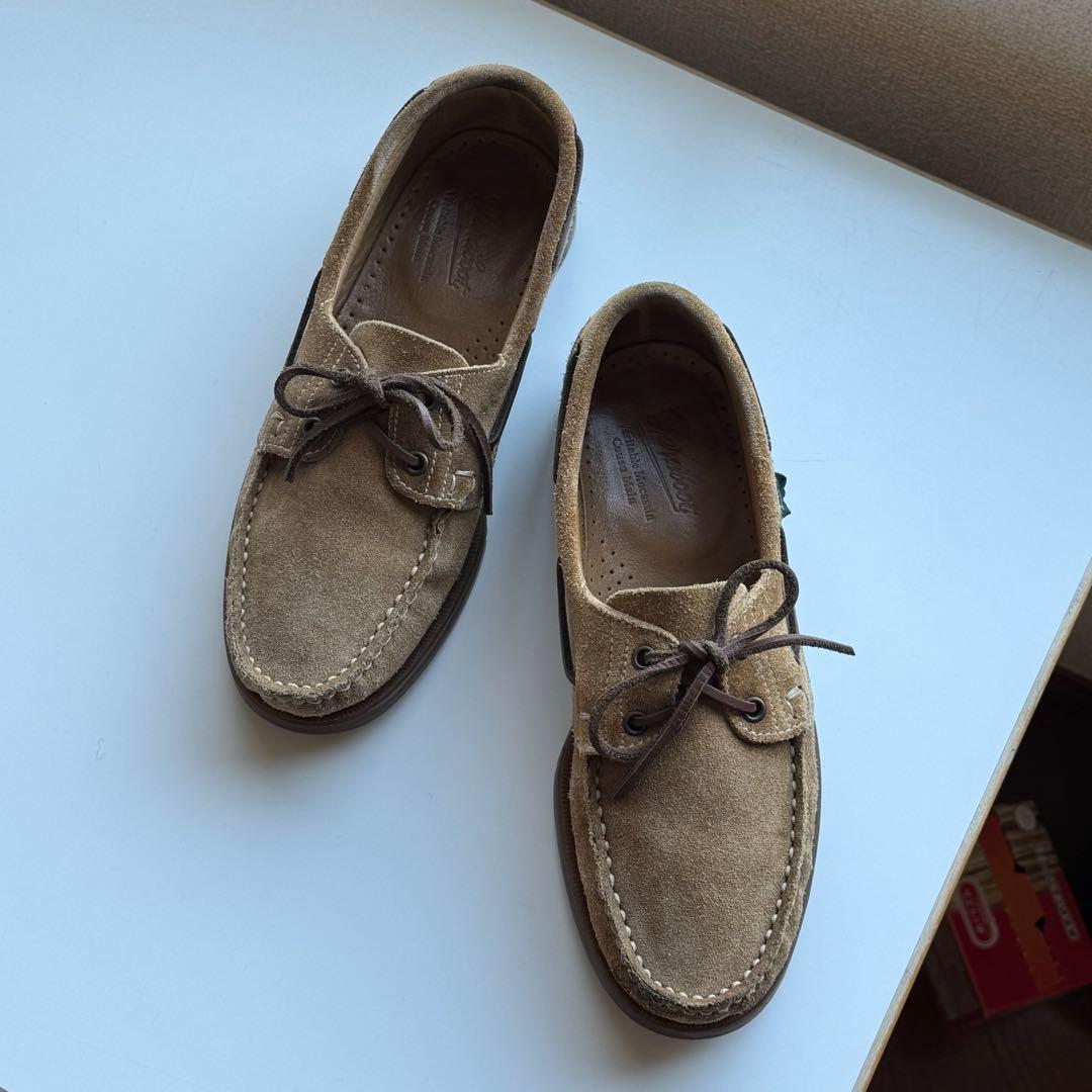 [美品]Paraboots BARTH モカシン　スエード