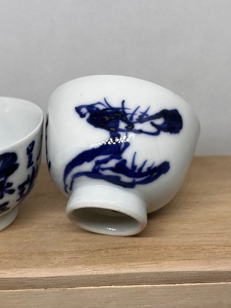 6代 高橋道八作 富岡鉄斎画 合作 茶碗2個 桐箱入り 骨董