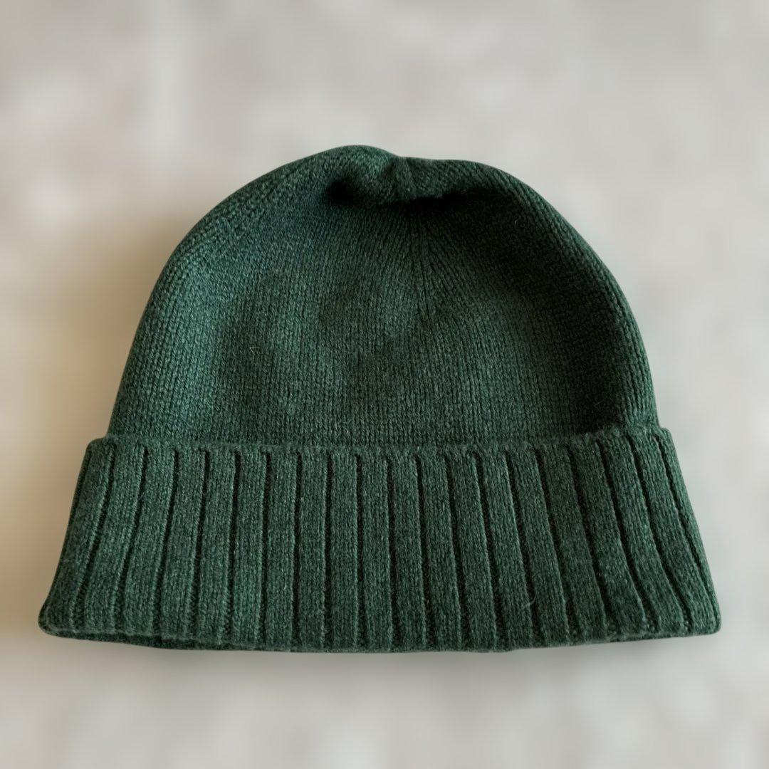 ダークグリーン カシミヤ ニット帽 - メルカリ