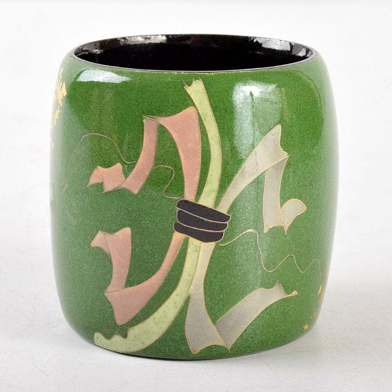 伝統工芸　小幡武代作　有線七宝　蓋置　共箱　V　R4730