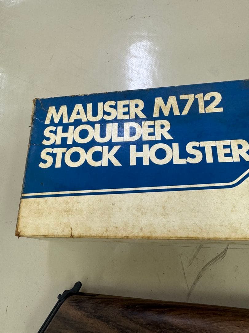 【廃版】マルシン　モーゼルM712用 木製ストックホルスター(元箱あり)