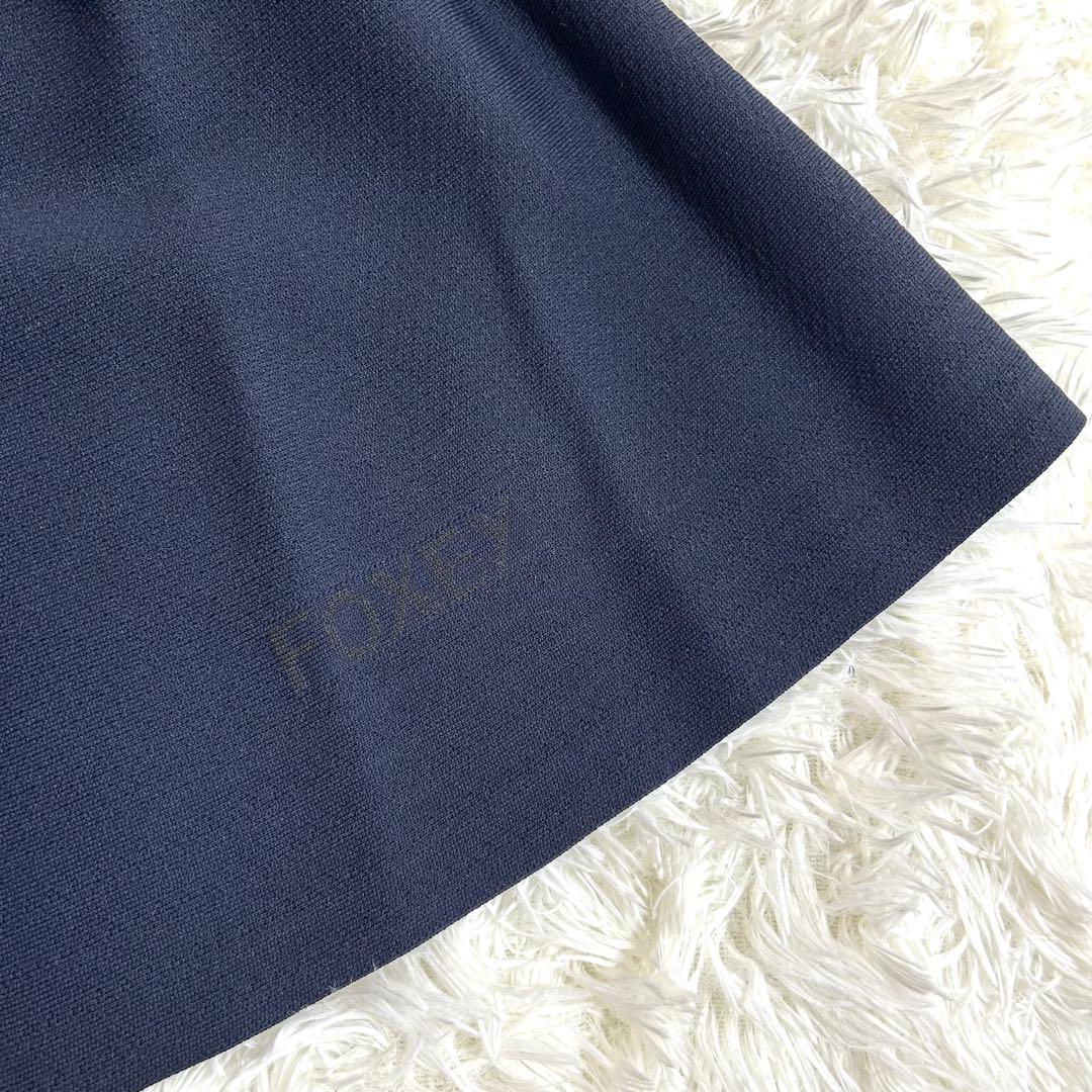 【ほぼ未使用】2022年モデル FOXEY ロゴ入り ニットスカート フォクシー