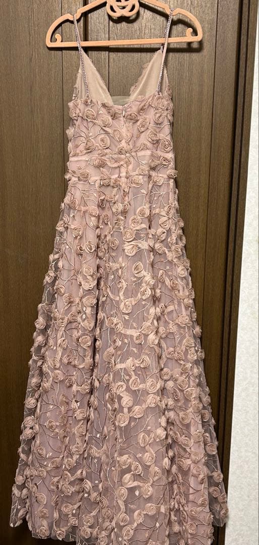 a。ANDREA&Co. 新品未使用　フラワージャガードドレス　ピンク