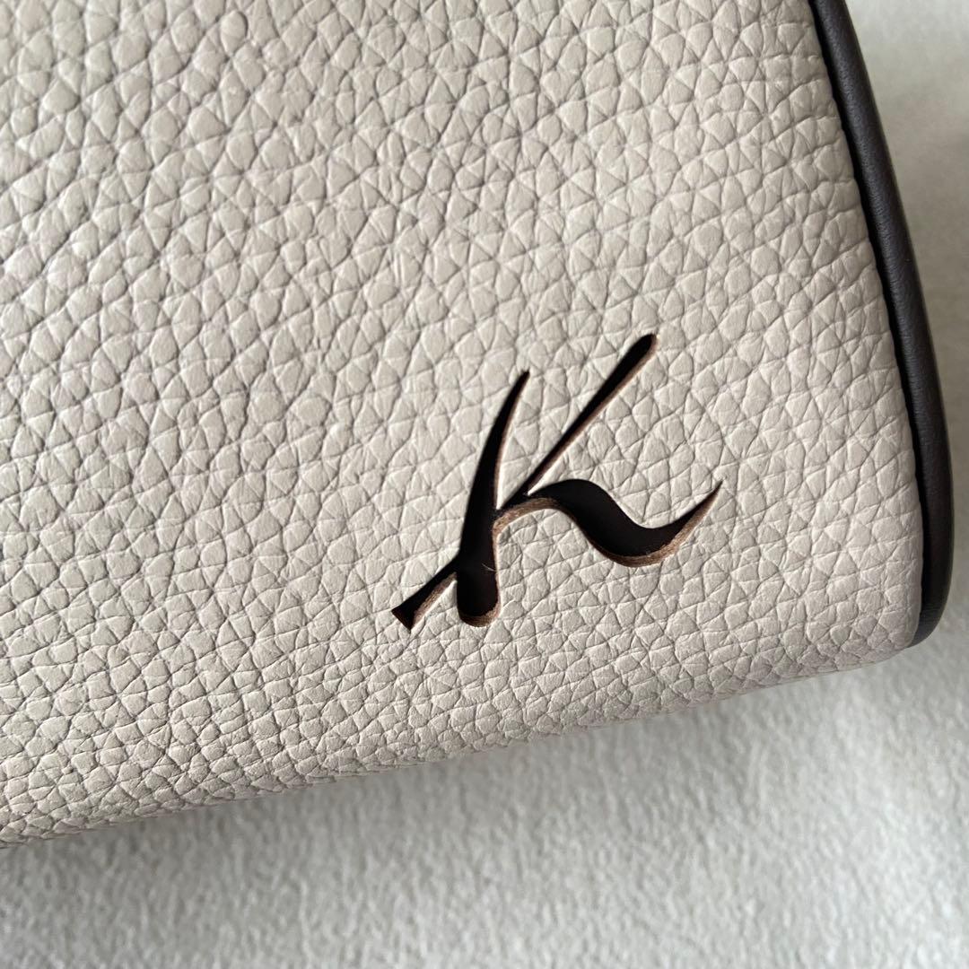 Kitamura キタムラ ショルダーバッグ レザー 本革 牛革 アイボリー