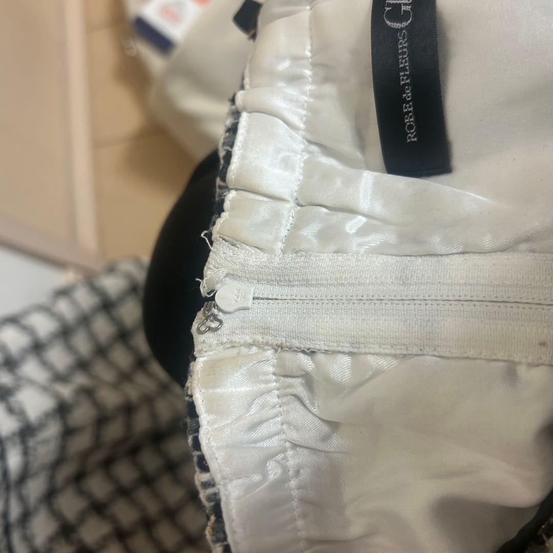 ROSE de FLEURS Glossy チェック柄セットアップドレスS