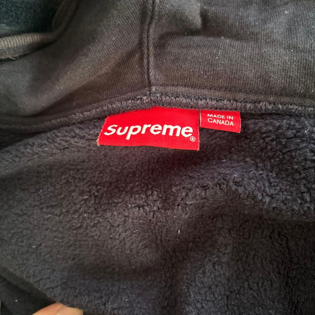 ポコ supreme スモールロゴパーカー mサイズ ネイビー