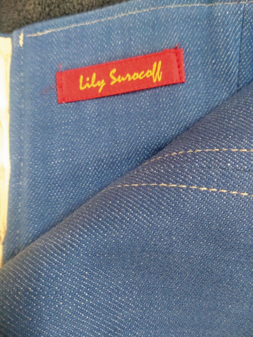 リリィスノコフ・キラーカーブススカート ブルーデニム 38