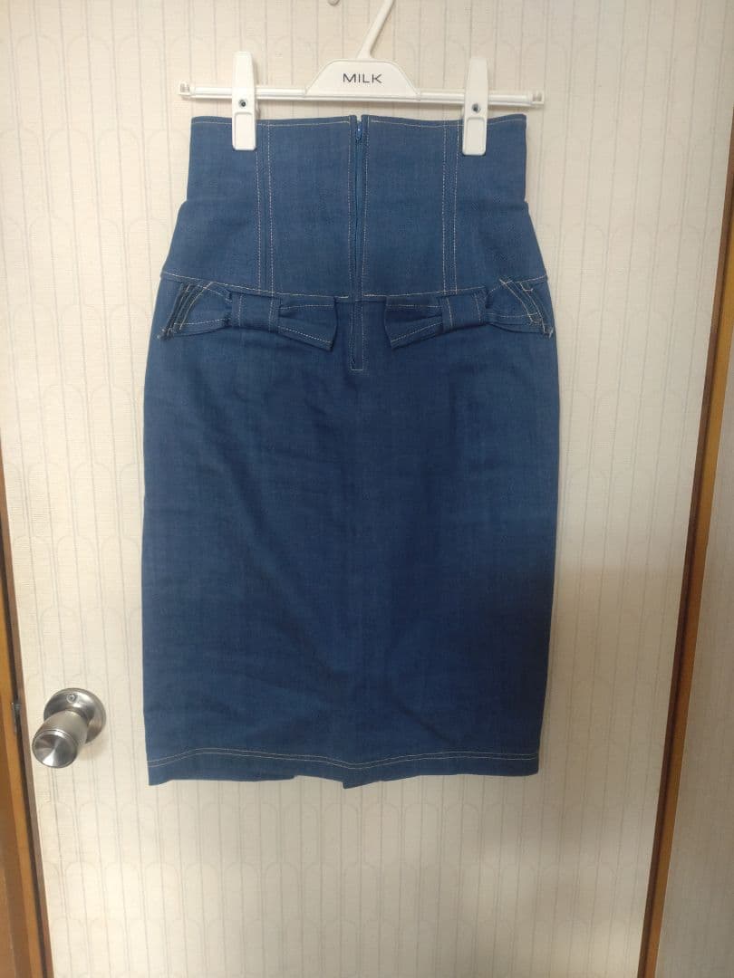リリィスノコフ・キラーカーブススカート ブルーデニム 38