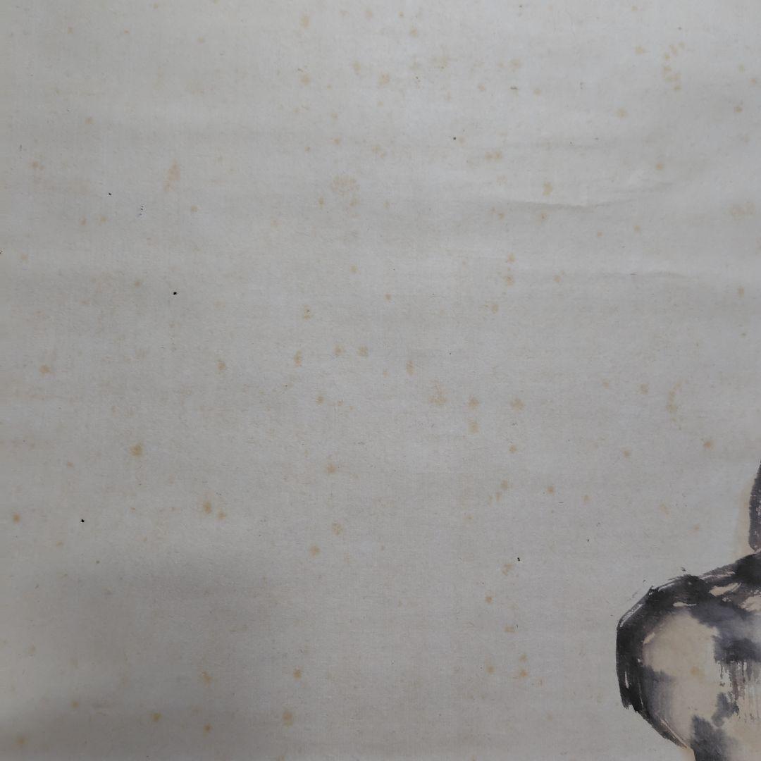 日本画家 尾竹國観『初夏』国観 掛け軸 紙本 逸品 共箱 真筆