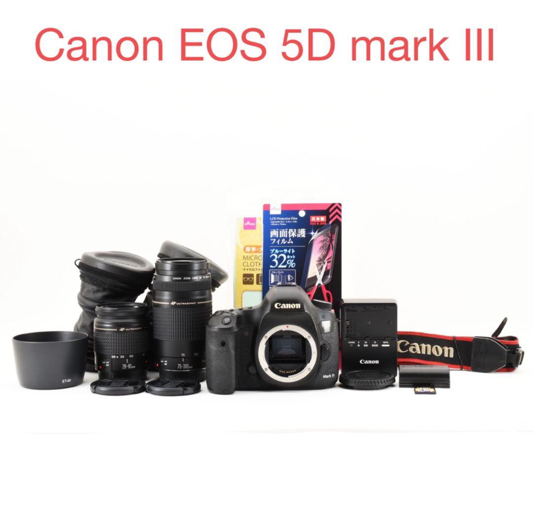 保証/動画☆Canon EOS 5D MarkIII標準&望遠ダブルレンズセット 高画質/Canon EOS 5D MarkIII 標準&望遠ダブルレンズセット 保証/動画