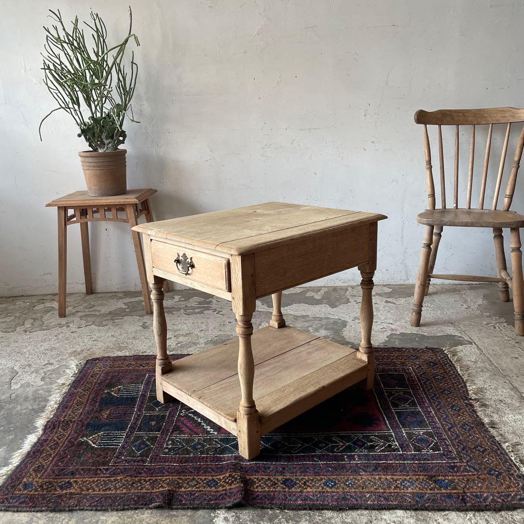 ビンテージ ドロワーサイドテーブル ドロワーベッドサイドテーブル剥離