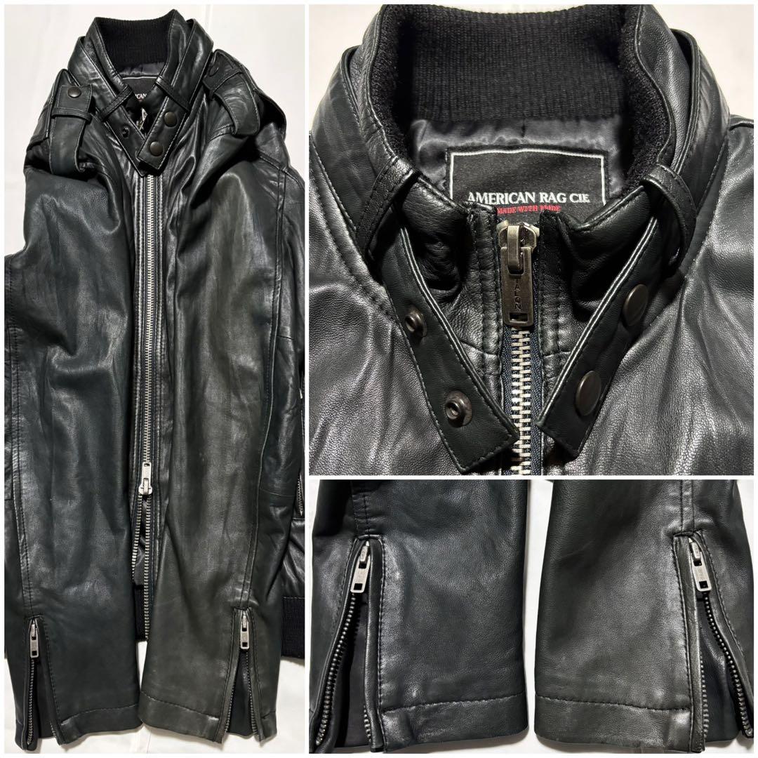 アメリカンラグシー 5程 柔らか 羊革 ラム レザー ジャケット ライダース