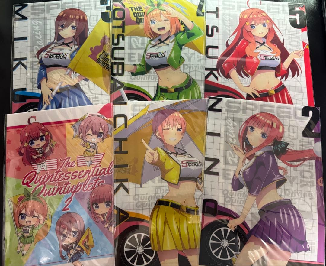 五等分の花嫁　レースクイーン　クリアファイル　全種 クリアファイル 五等分の花嫁 一花 二乃 三玖 四葉 五月