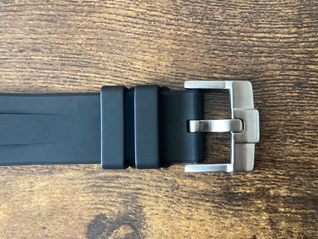 ラバーＢ（RUBBERB）　ロレックス GMTマスターⅡ用　黒　尾錠付きモデル