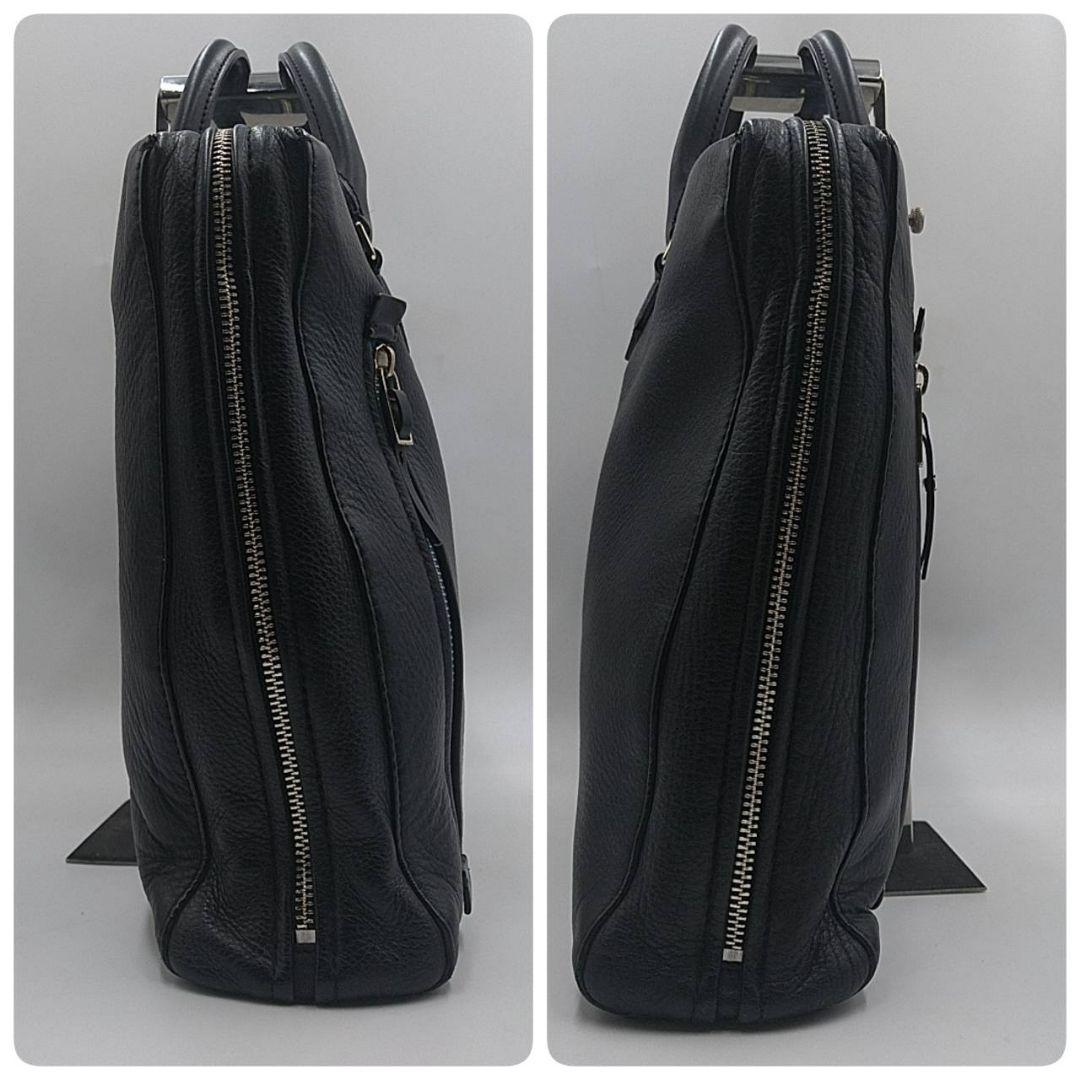 ポールスミス 本革 黒 ビジネスバッグ ブリーフケース シボ革 2way A4可