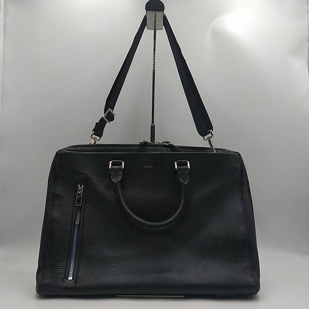 ポールスミス 本革 黒 ビジネスバッグ ブリーフケース シボ革 2way A4可