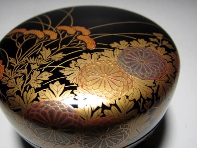 千家十職 塗師 中村宗哲 春草絵平棗 裏千家十四代 淡々斎花押 m172