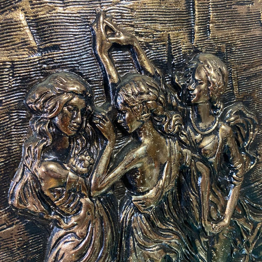 ブロンズ製 女性像 レリーフアート 三美神 銅板 - メルカリ