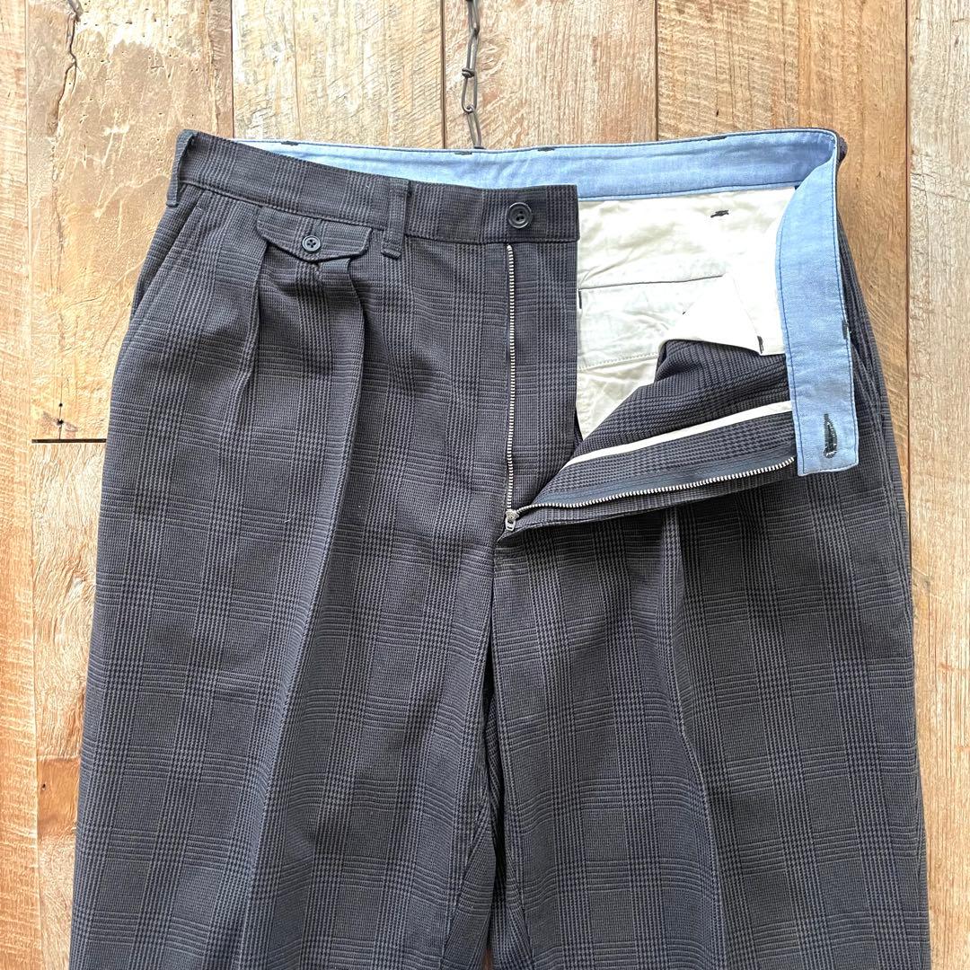 極美品】BEAMS+ 2タック ワイド テーパード トラウザーズパンツ XL