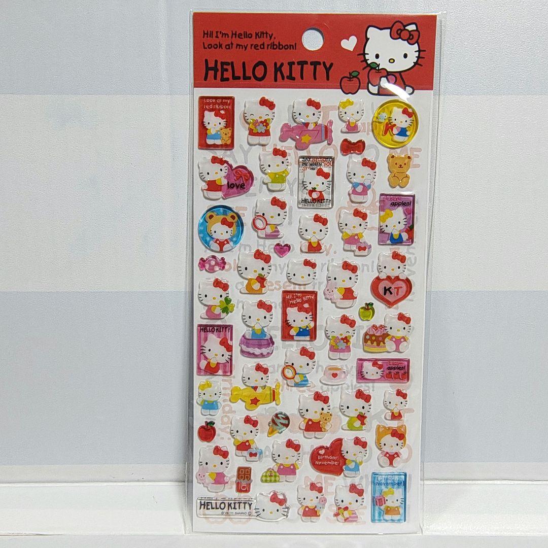 送料込 ハローキティ 平成レトロ 希少 レア シール 2シート セット 未