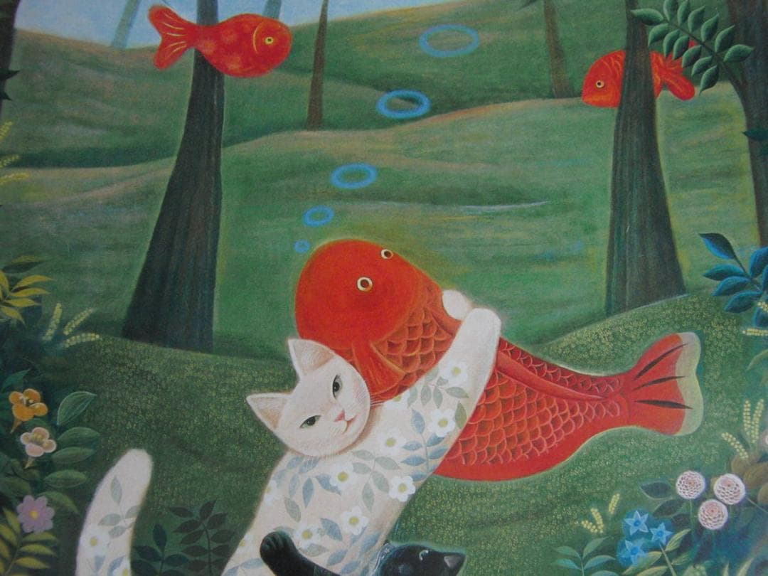 多田すみえ、【ミステリアスな森】、希少な額装用画集より、新品額装付