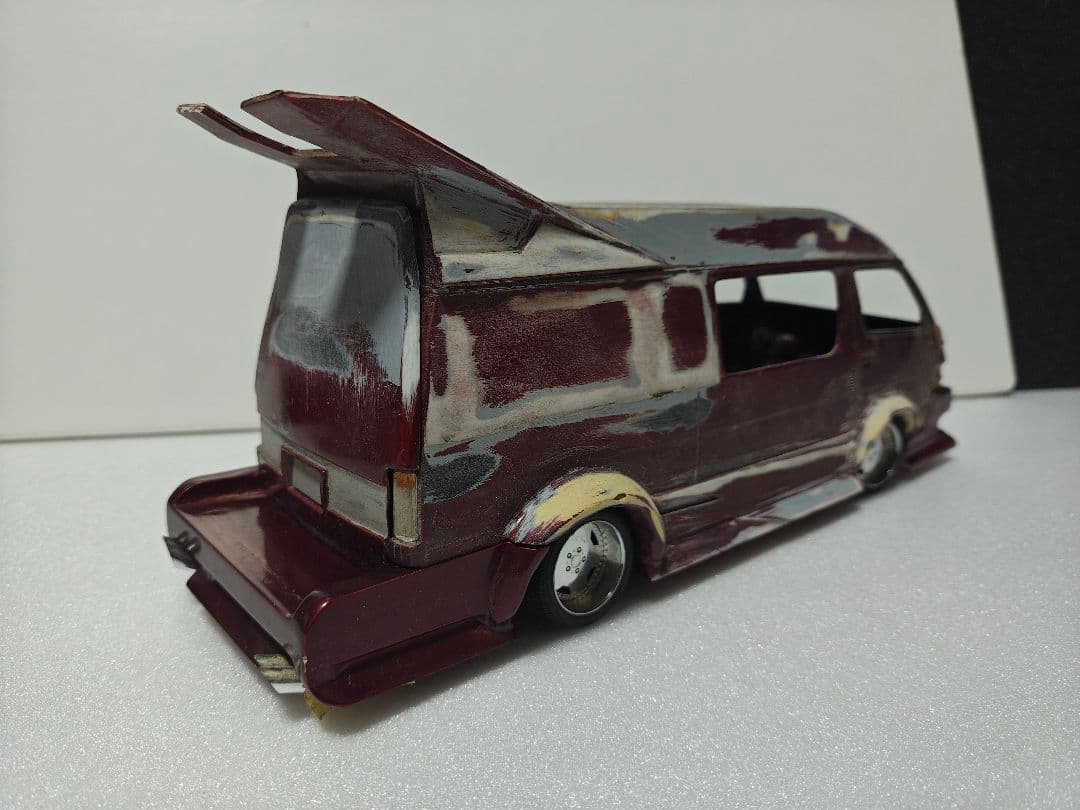 1/24 ハイエースプラモデル 2台セット 自作バニング＆ワゴン