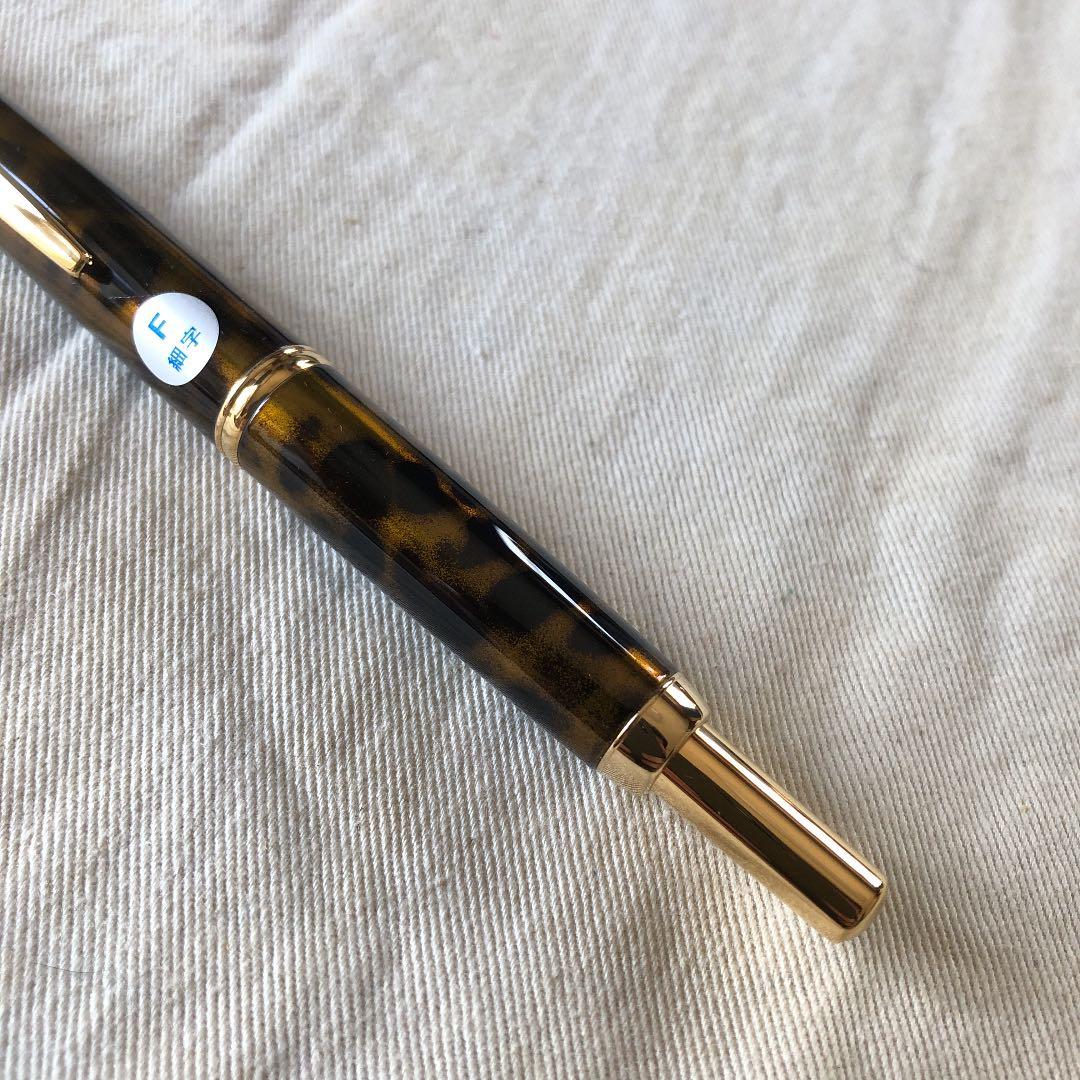 パイロットキャップレス万年筆デシモ渡良瀬の水面細字紺色マーブル柄