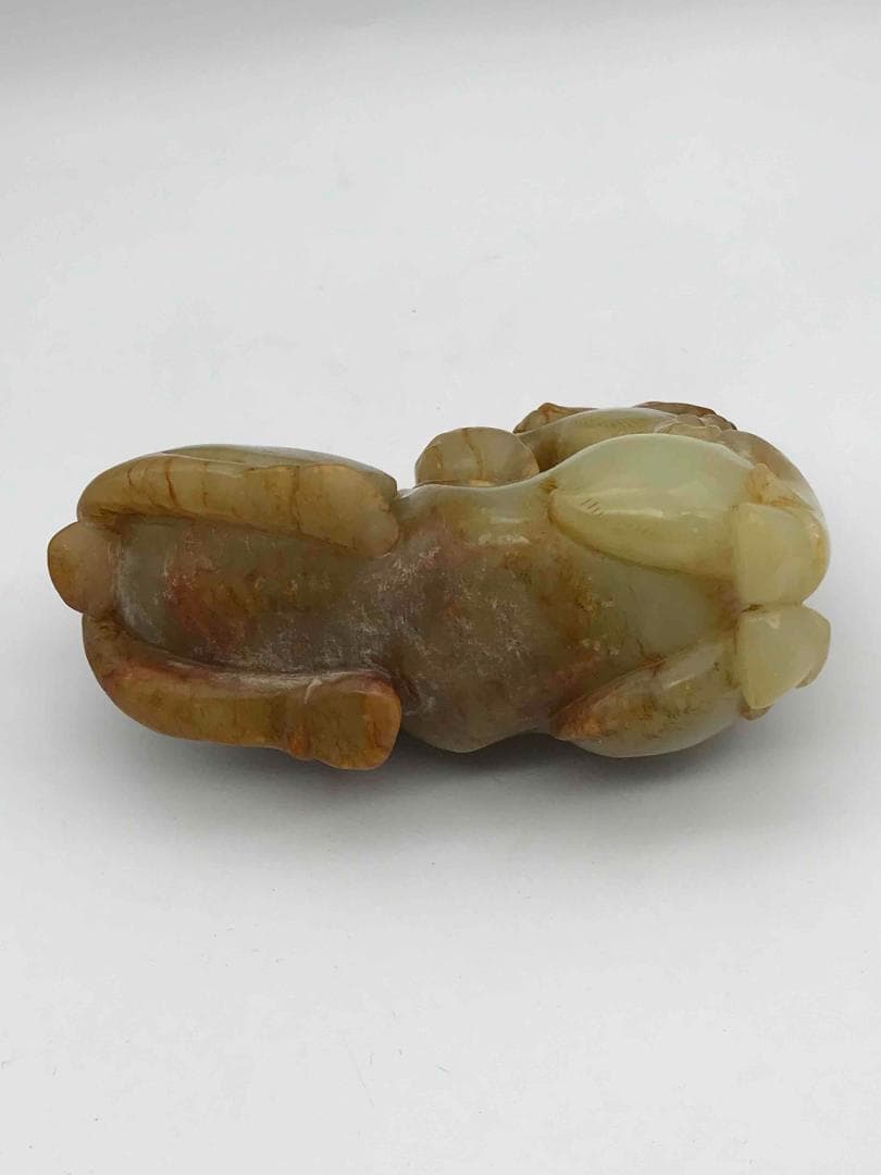 漢時代 和田玉 瑞獣 瑞馬 神駿 玉彫り 古玉石 時代物(F-