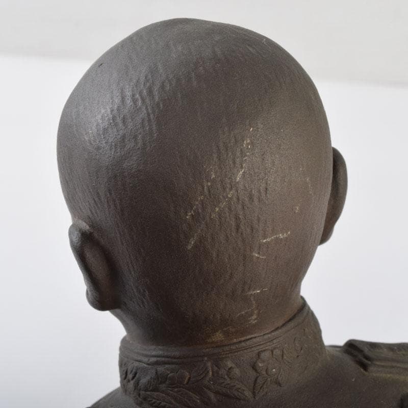 彫刻家 山本瑞雲作 玉定鋳 ブロンズ 東郷元帥像 高さ約23.5cm V8960