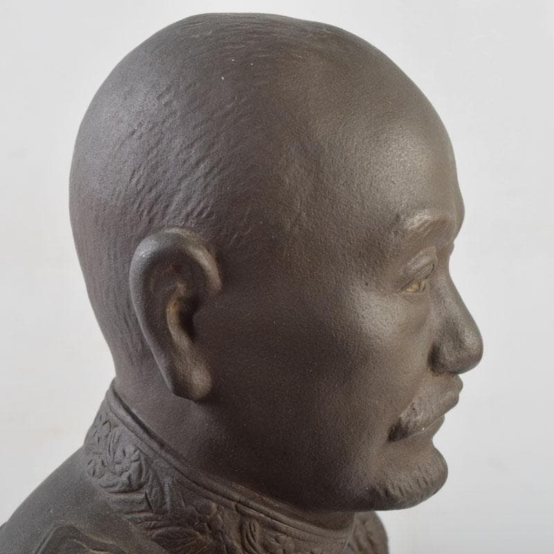 彫刻家 山本瑞雲作 玉定鋳 ブロンズ 東郷元帥像 高さ約23.5