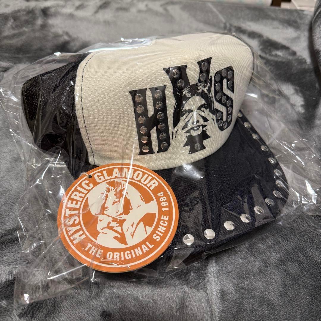 ヒステリックグラマー SEE NO EVIL スタッズメッシュキャップ ブラック