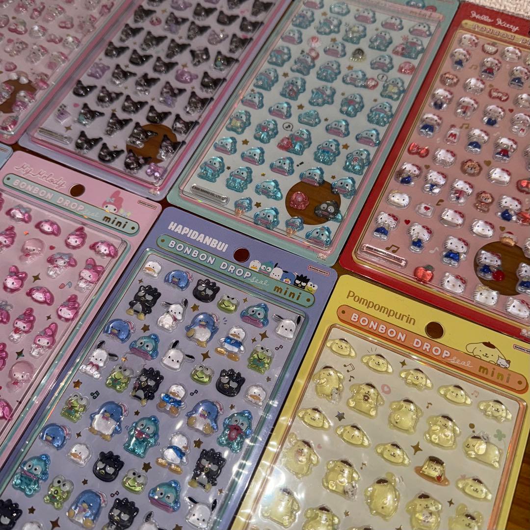 【正規品】ボンボンドロップシール　サンリオミニ全種類フルセット