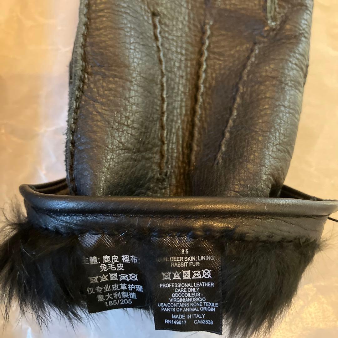 dunhill イタリア製 ディアスキン（鹿）手袋 黒