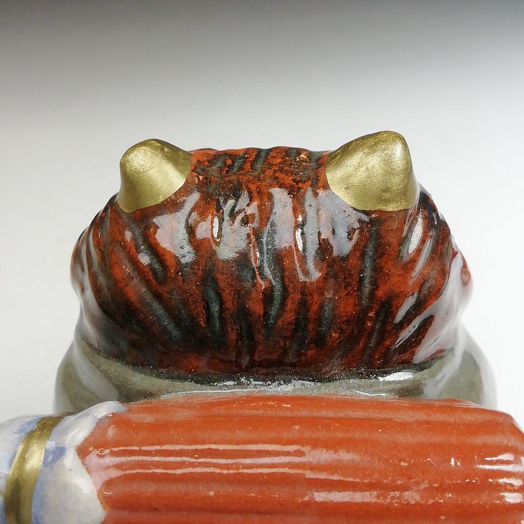 T840 香合 『鬼の念仏』『伊東桂楽 造』 共箱 茶道具