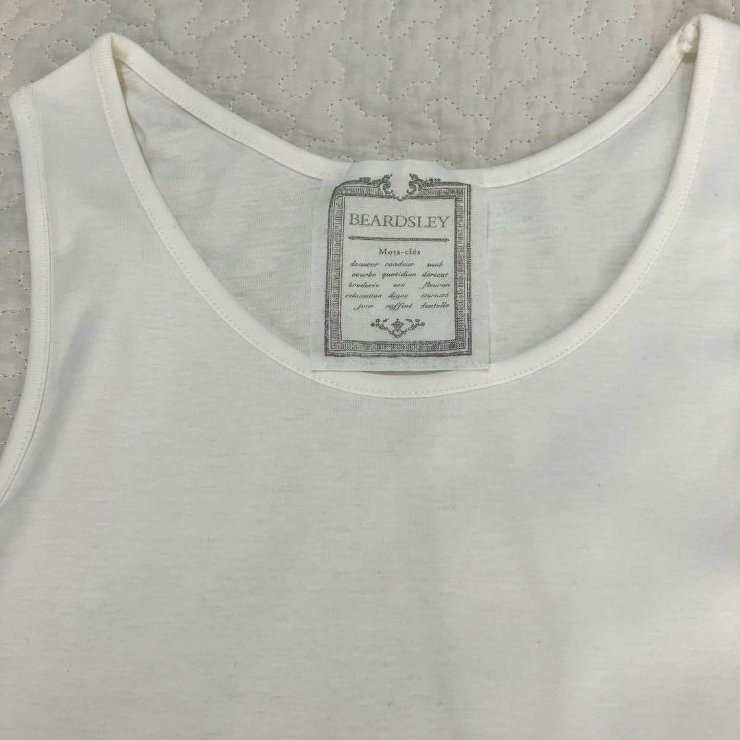 【新品.タグ付き】ビアズリー beardsley チュチュタンク手洗い可ホワイト