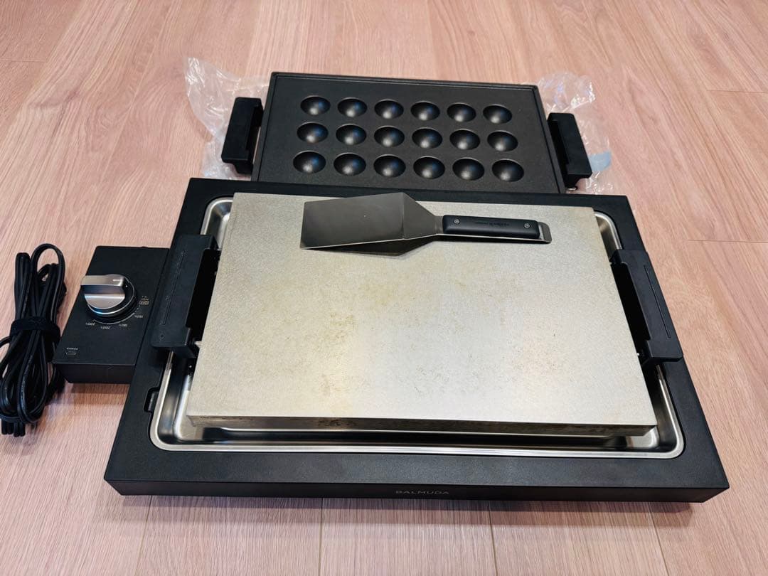 BALMUDA 大型ホットプレート たこ焼きプレート付き