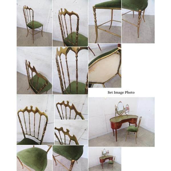 美品□イタリア製□真鍮□キアヴァリチェア□ダイニングチェア