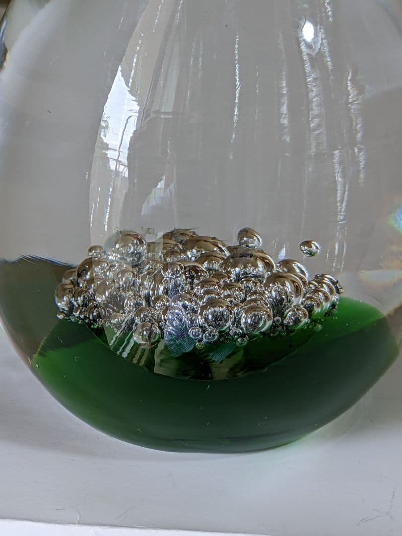 ♢ヴィンテージ物 チェコスロバキア ガラス工芸 ペーパーウェイト 置物