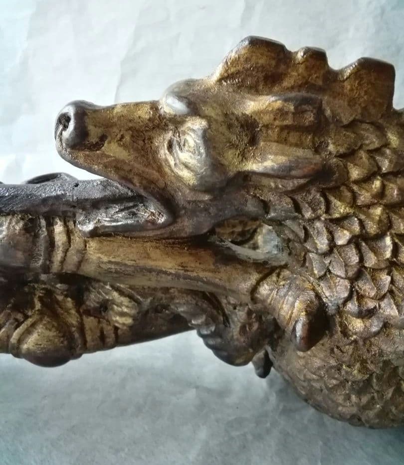 逸品 聖ジョージの竜退治 木彫金彩色聖人像 スペイン 19世紀 キリスト 逸品