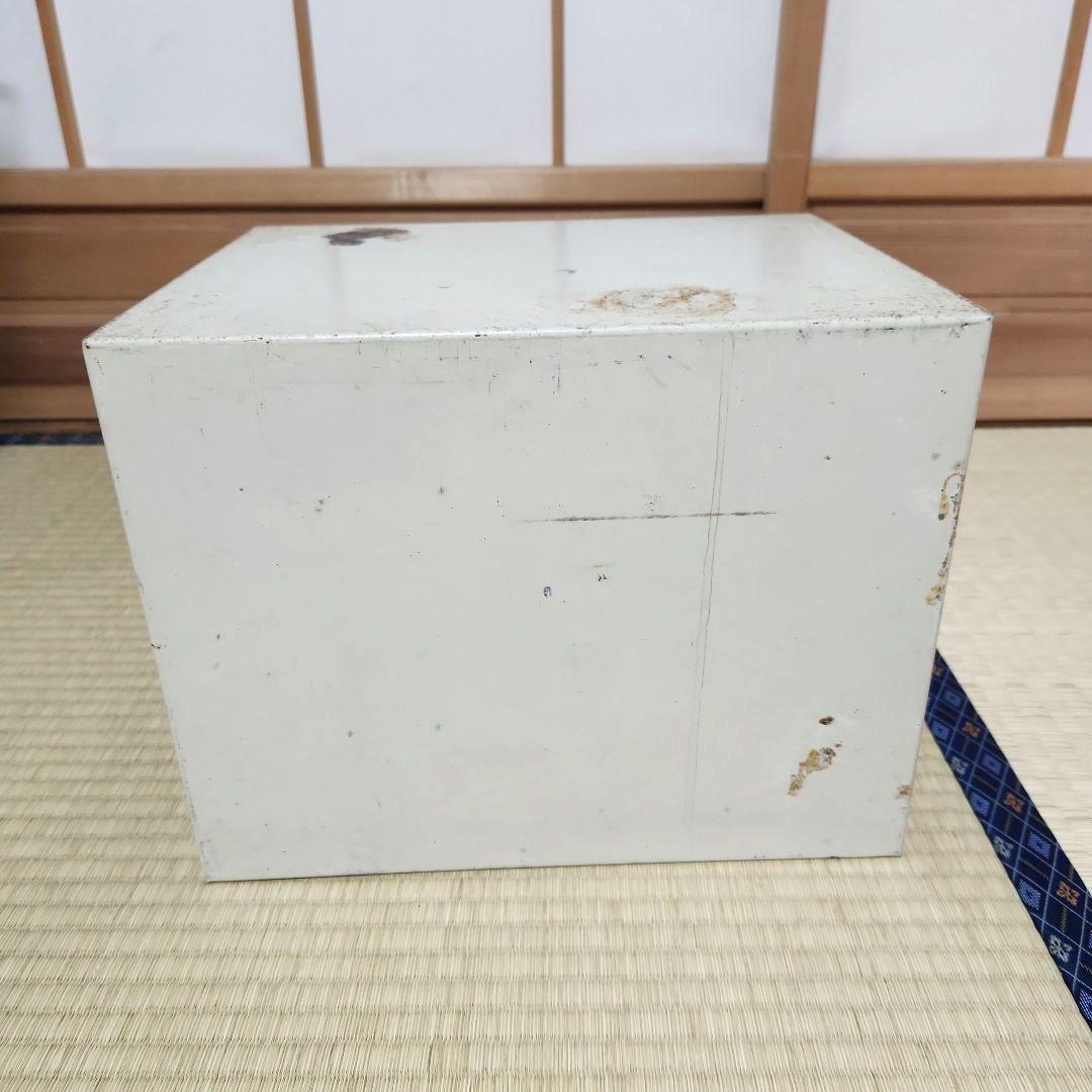 昭和レトロ レターケース スチールボックス A4書類入れ 両面スライド式