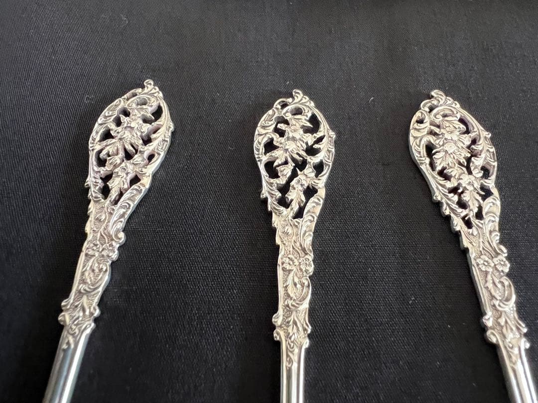 アンティーク純銀製 ロンドン 1904年 ティースプーン6本ケース入り