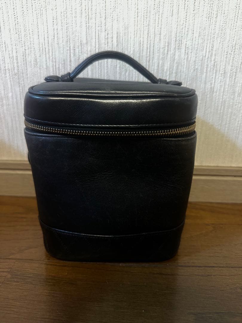 CHANEL 黒 バニティバッグ　ビコローレ　ブラック