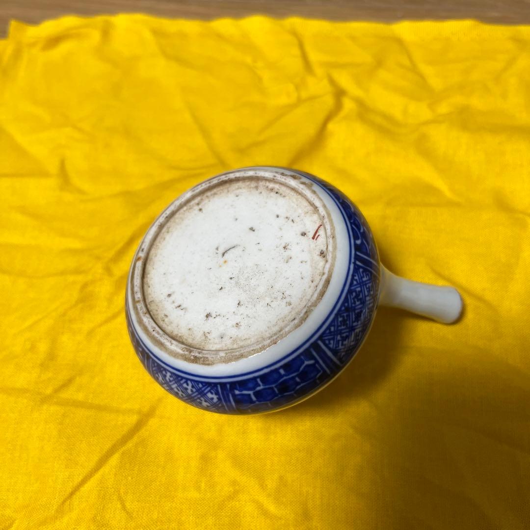 京焼急須　大日本永楽造　金彩梅の図