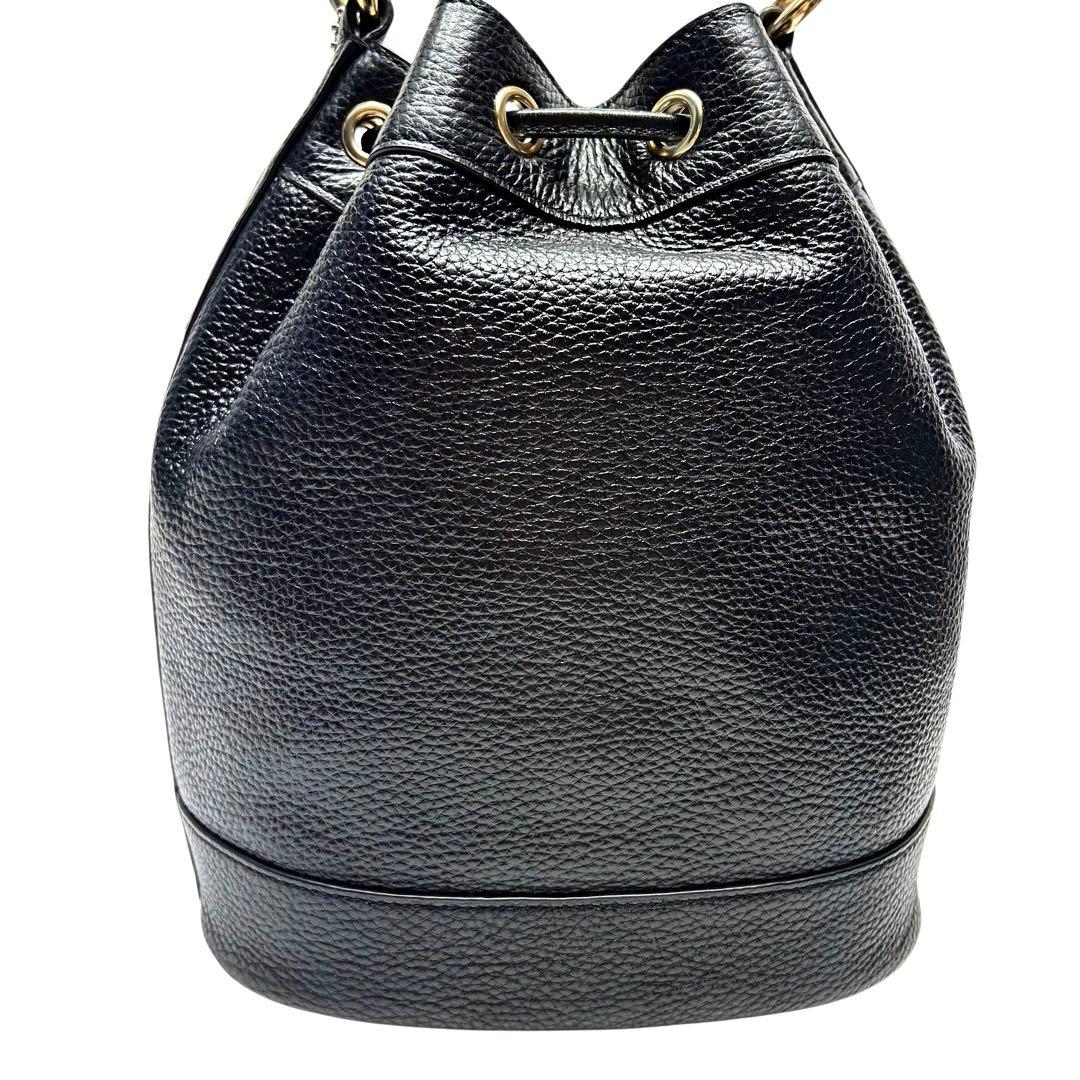 美品 COACH コーチ　デンプシー ドローストリング バケット バッグ　黒