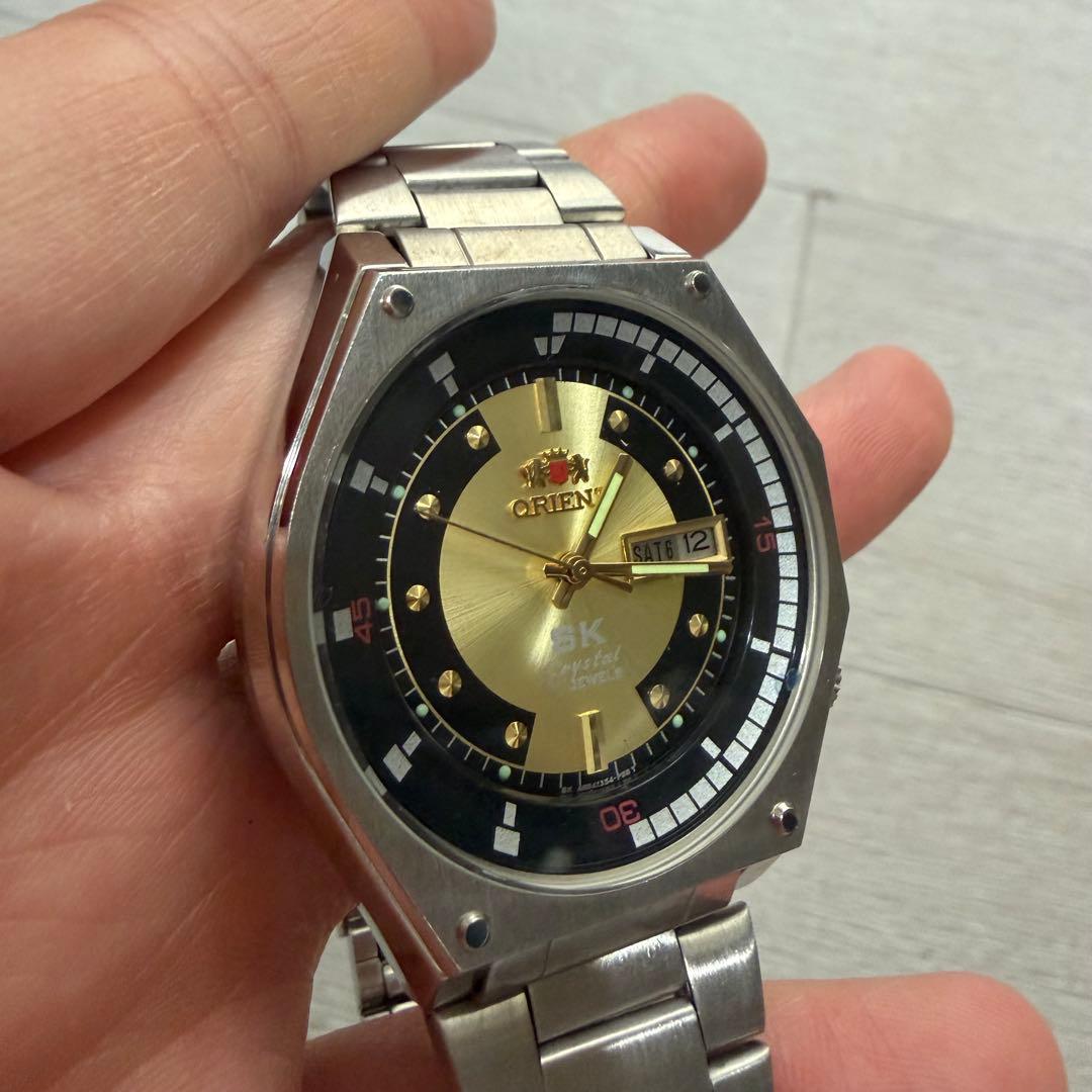 ORIENT SK 自動巻き腕時計 ゴールド/ブラック　稼働品