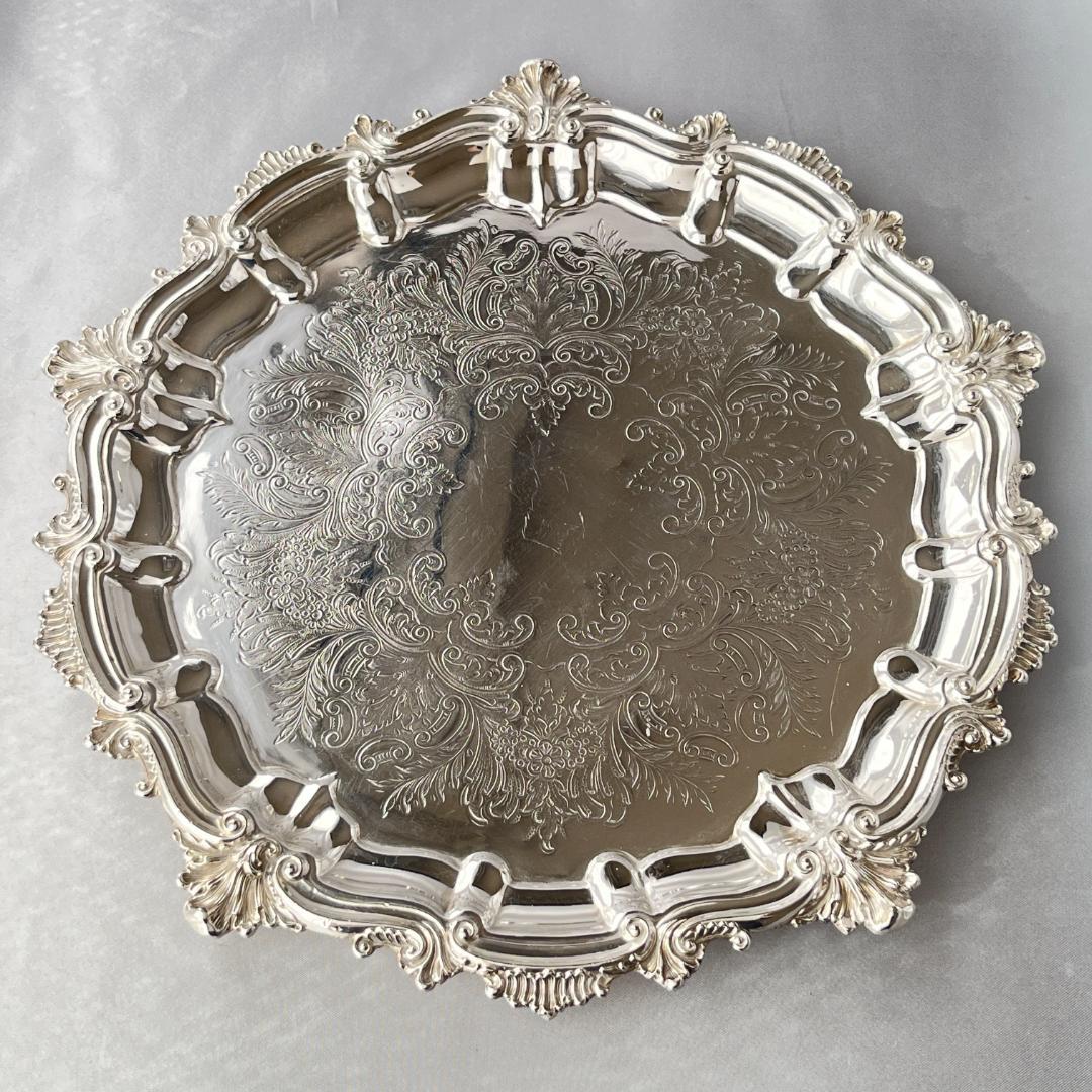 【英国】チッペンデールのカクテルトレー / ドリンクトレー 26.5cm