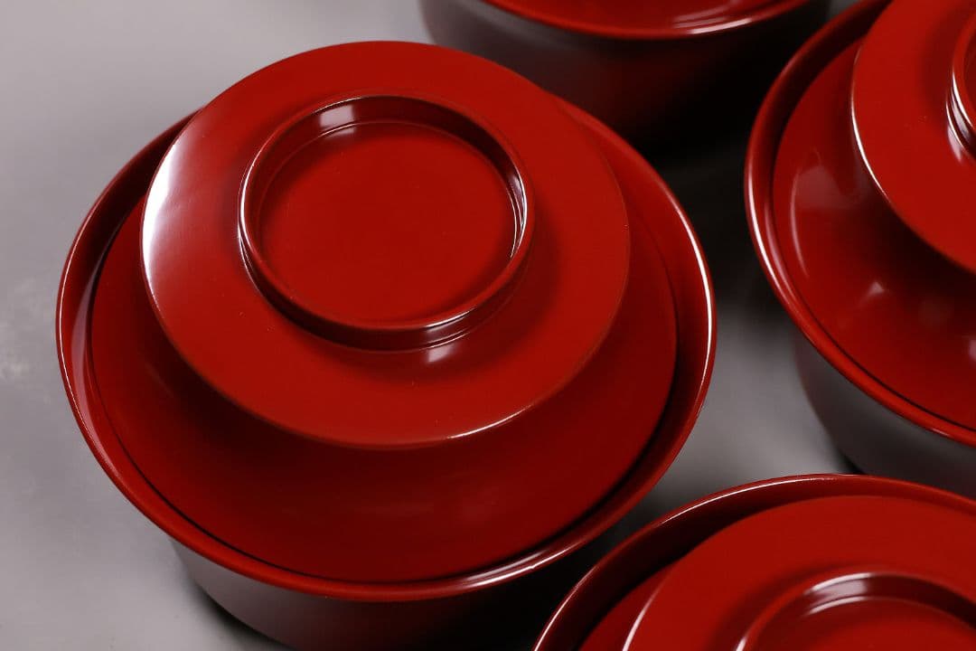 CM284】魯山人塗師 遊部石斎 原叟好 うるみ 反椀 八客 木製