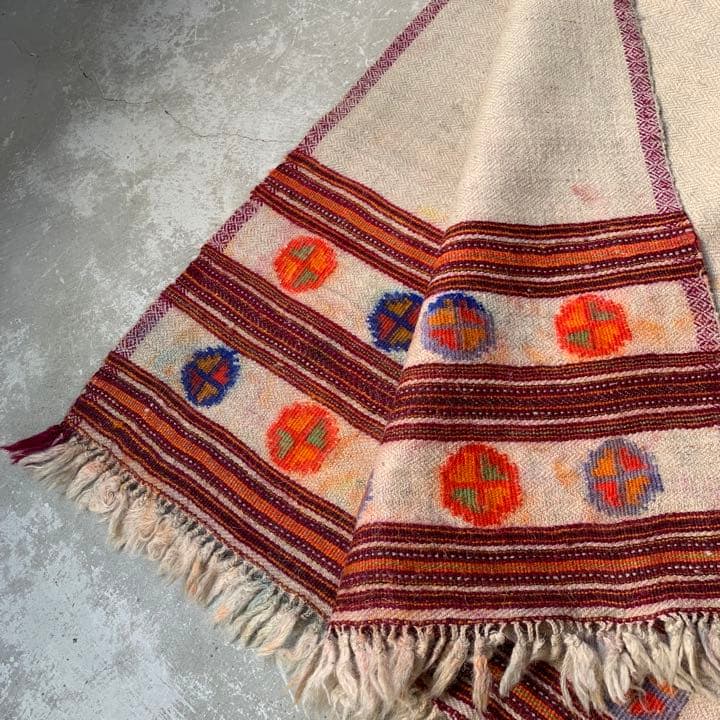 antique vintage ヒマラヤ ウール ブランケット ①