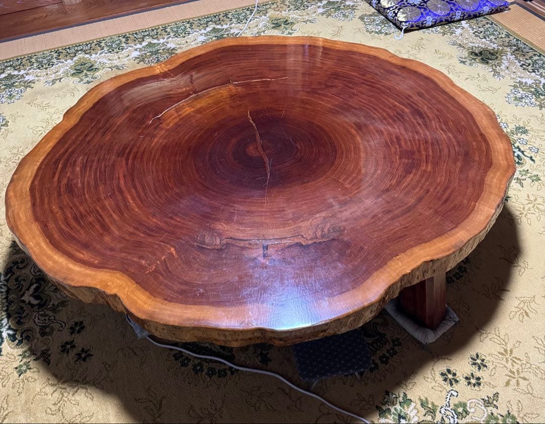 ★超希少★レア★丸テーブル 輪切り テーブル ダイニング 座卓 一枚板 天然木 一枚板の丸いテーブル | 一枚板テーブル、無垢材 天板の販売【アトリエ